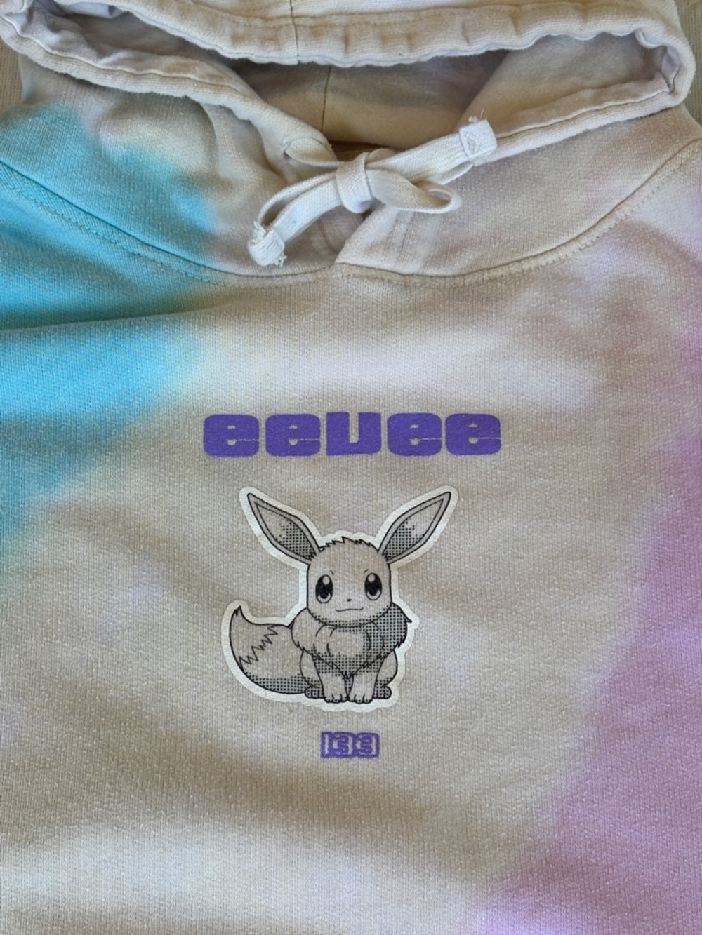Pokémon Eevee Evolutions Tie Dye Hoodie - Umbreon & Espeon - Picture 3 of 10